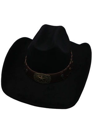 Faux Suede Lone Star Cowboy Hat