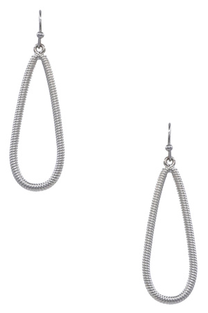Metal Snake Chain Cast Teardrop Dangle Earrings