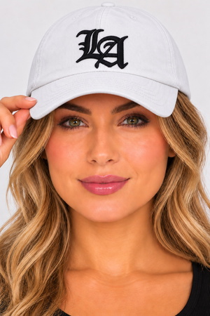 Gothic Font LA Embroidered CAP