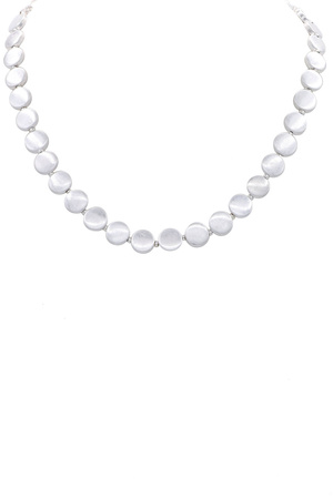 Metal Disc Station Necklace