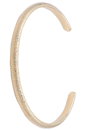 Textured Brass Open Bracelet