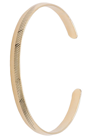 Textured Brass Metal Open Bracelet