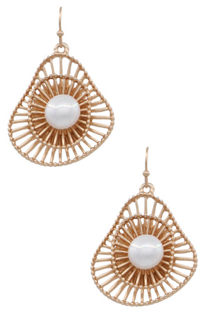 Metal Layered Cut Out Drop Earrings