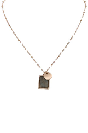 Semi Precious Stone Pendant Necklace