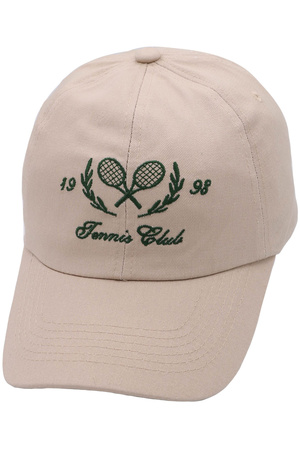 Tennis Club Racket Embroidered Cap