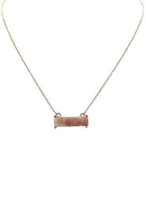 Metal Semi-Precious Stone Delicate Necklace