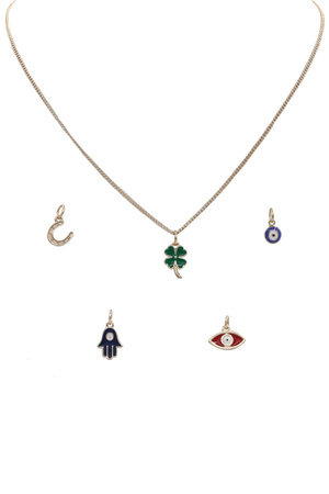 Evil Eye Lucky Charm Interchangeable Necklace