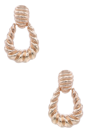 Metal Swirl Post Earrings