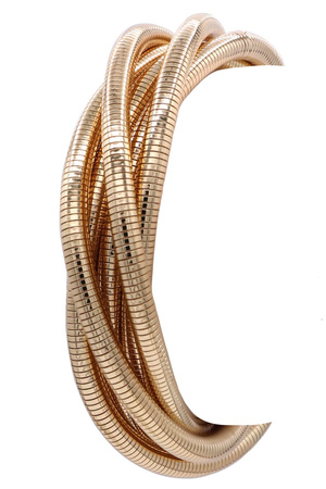 Metal Coil Layered Tangle Bracelet