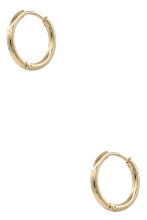 Metal Stainless Steel Hoop Huggie Earrings