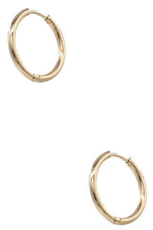Metal Stainless Steel Huggie Hoop Earrings