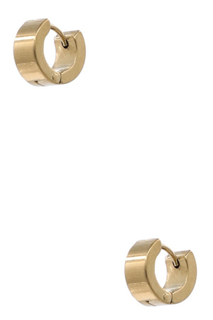 Metal Stainless Steel Huggie Hoop Earrings