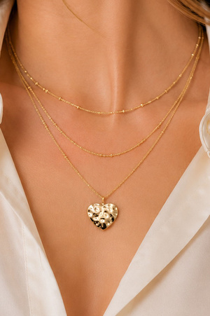 Metal Heart Layered Necklace