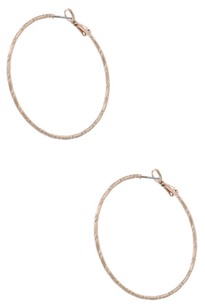 Metal Textured Hoop Earrings