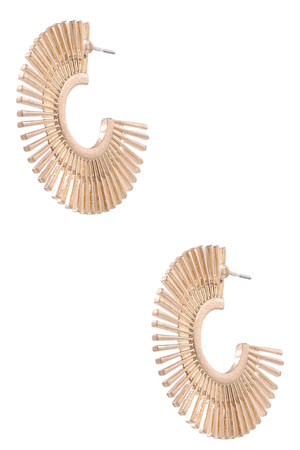 Metal Sun Hoop Earrings