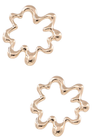 Metal Splash Cutout Post Earrings