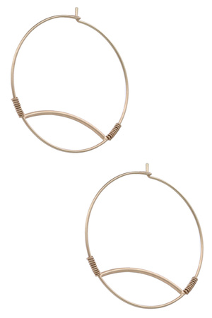 Sculpted Coil Metal Hoop Earrings