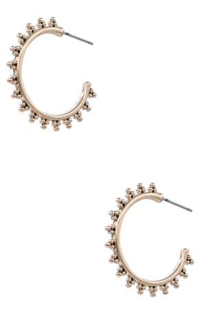 Metal Dotted Hoop Earrings