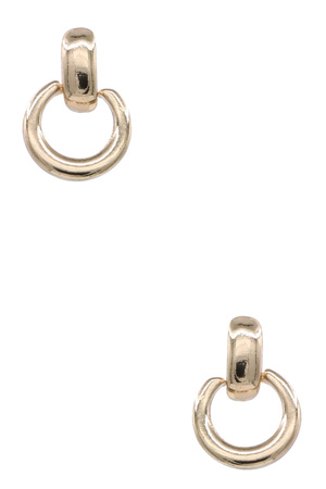 Metal Circle Post Earrings