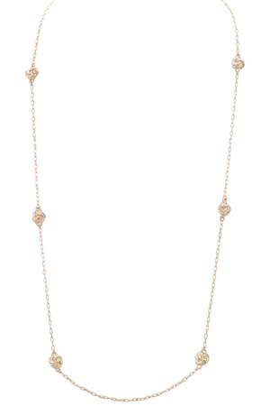 Metal Knot Station Long Necklace