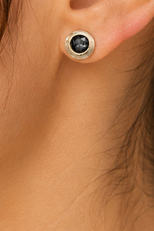 Radiance Round Glass Post Earrings