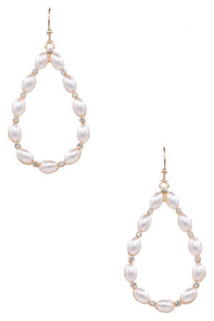 Glam Pearl & Sparkle Teardrop Dangles