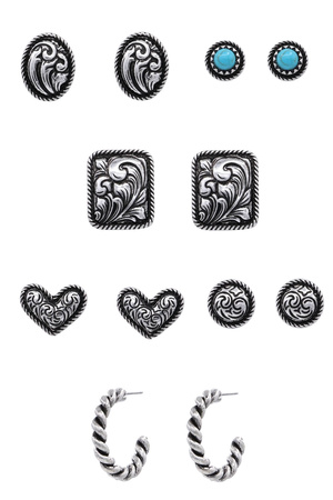 Western Spirit Mixed Earrings Set