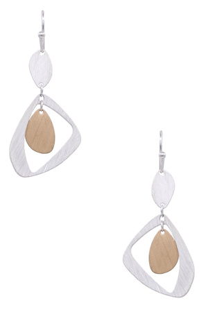 Brass Metal Modern Sculpted  Dangles