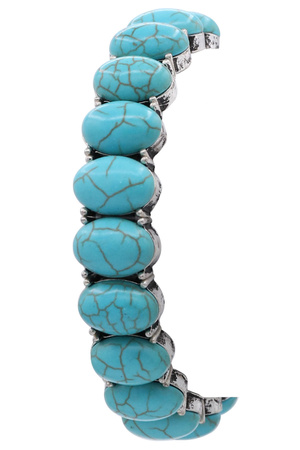 Boho Southwestern Turquoise Stretch Bracelet