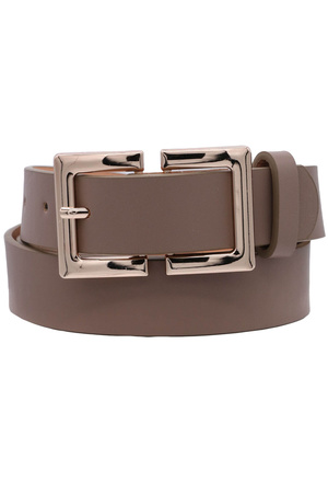 Statement Belt with Mirrored Rectangle Buckle