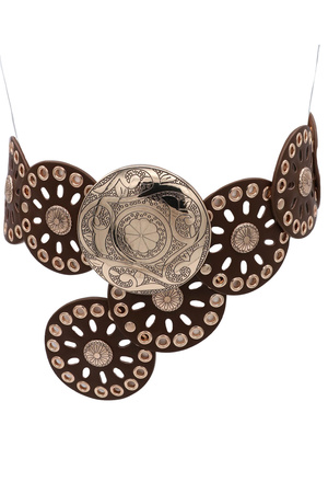 Floral Mandala Cut-Out Disc Hip Belt