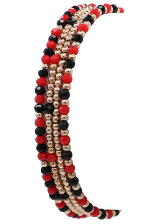 CCB Glass Bead Stacking Bracelet Set