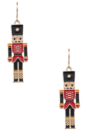 Nutcracker Charm Epoxy Earrings