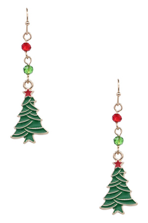 Christmas Tree Epoxy Earrings