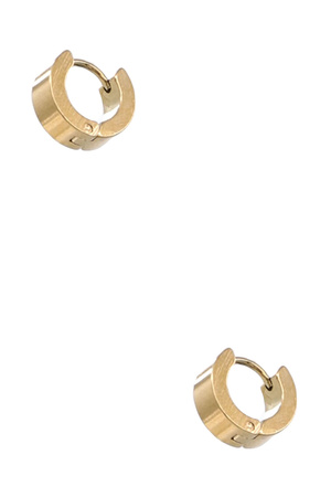 Stainless Steel Huggie Hoop Earrings