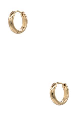 Stainless Steel Hoop Huggie Earrings