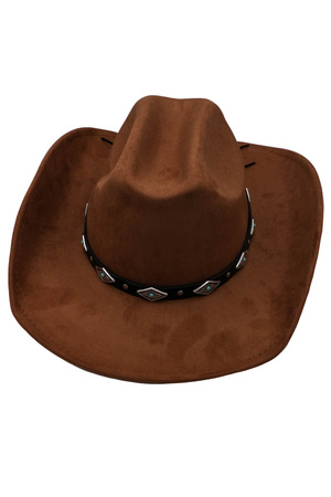 Etched Diamond Band Cowboy Hat with CAB Detail