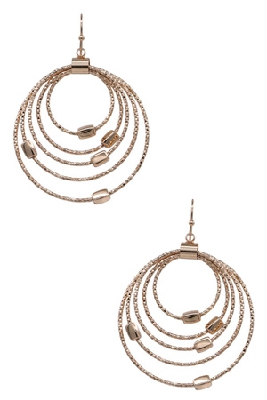 Multilayered Diacut Circle Drop Earrings