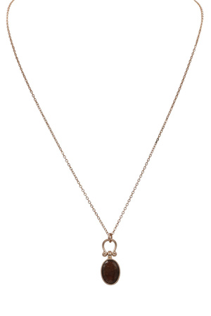 Sparkling Oval Metal Necklace