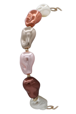 Classic Metal and Baroque Pearl Bracelet