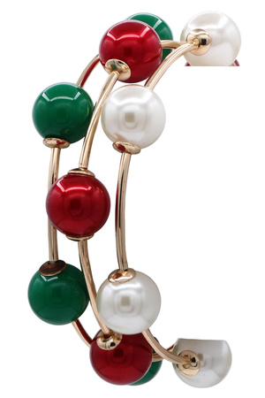 Holiday Bold Christmas Layered Ball Bracelet