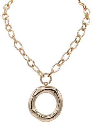 Contemporary Metal Toggle Necklace