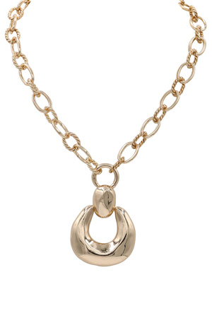 Organic Toggle Metal Chain Necklace