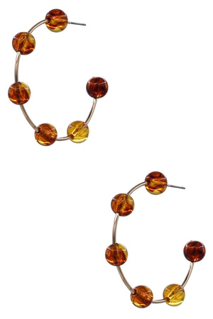 Marble Bar Gold Dipped Hoop Earrings