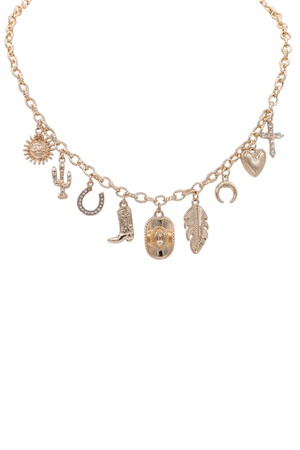 Rodeo Western Charms Statement Necklace