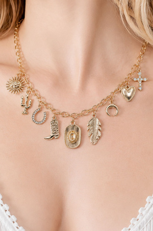 Rodeo Western Charms Statement Necklace