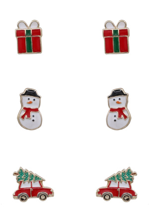 Christmas Epoxy Holiday Post Earring Set