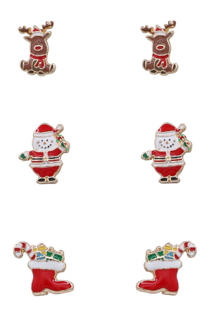 Epoxy Christmas Assorted Post Earrings