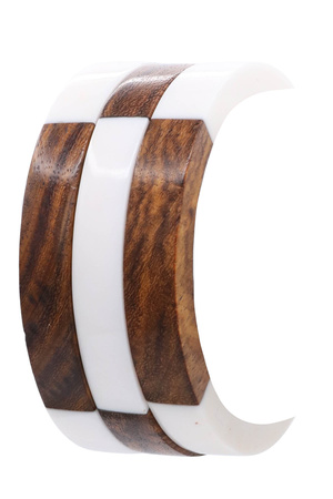 Boho Wood Acrylic Bracelet Stack