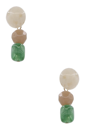 Resin Multi-Shape Layered Statement Earrings